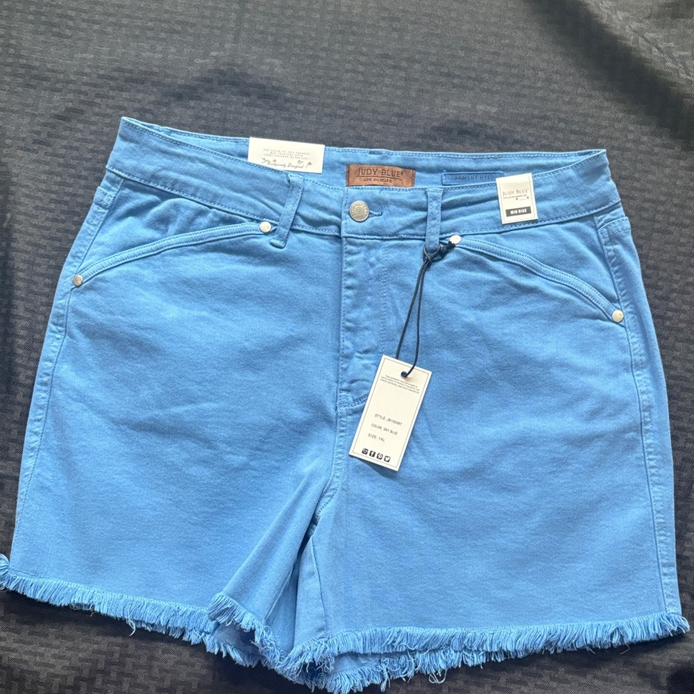 Judy Blue Vibrant Blue Jean Shorts